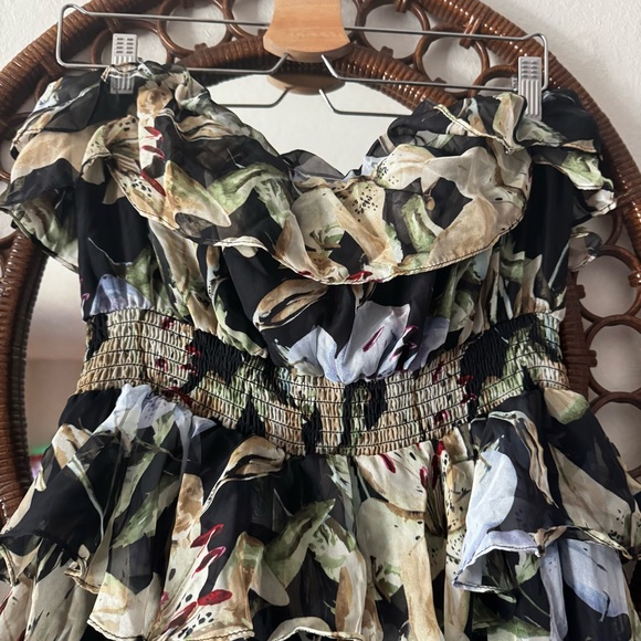 ASTR the label strapless Floral Ruffle Maxi Dress size XL - Picture 4 of 7